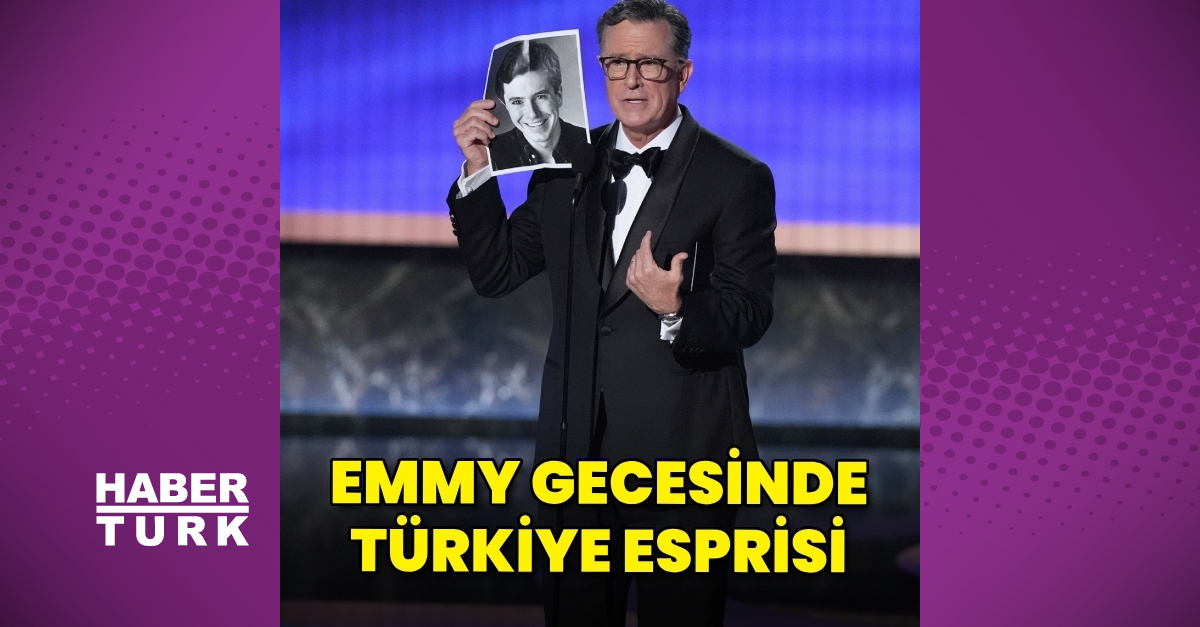 Emmy gecesinde Stephen Colbert'ten Türkiye esprisi - magazin haberleri