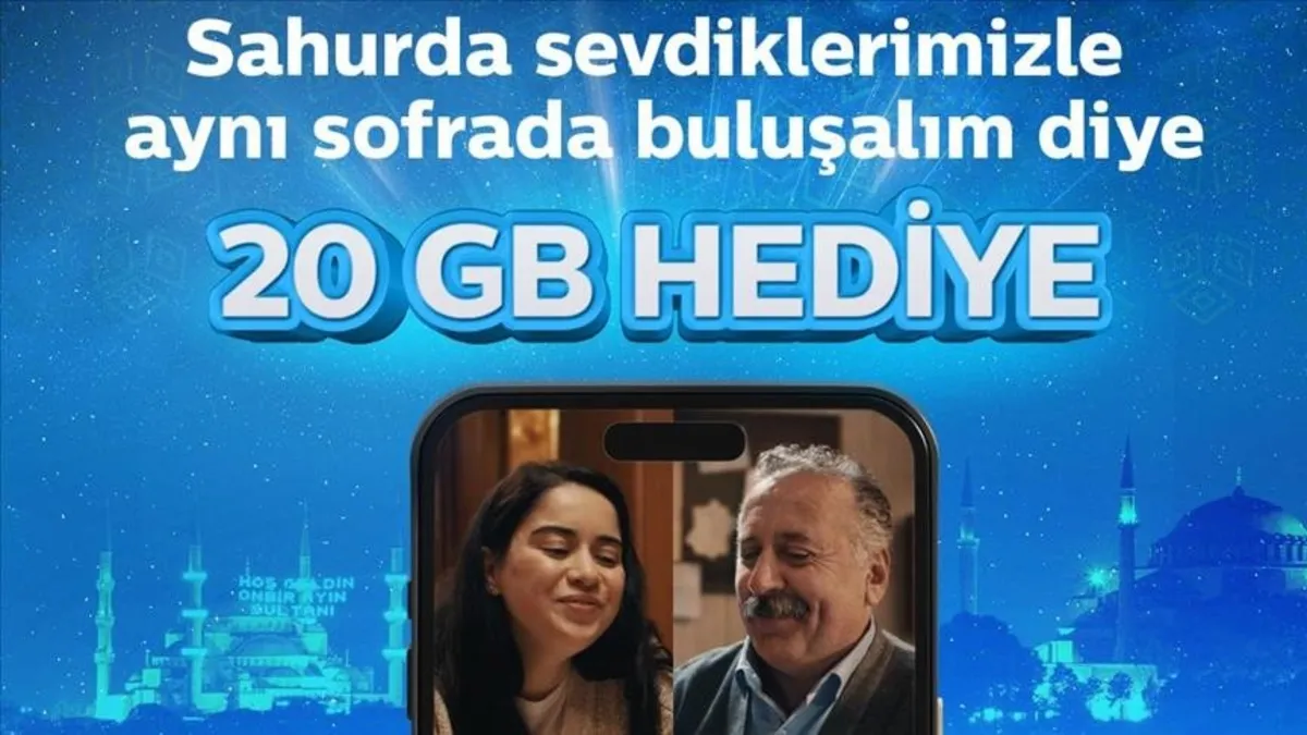 Ramazan ayına özel 20 GB hediye etti