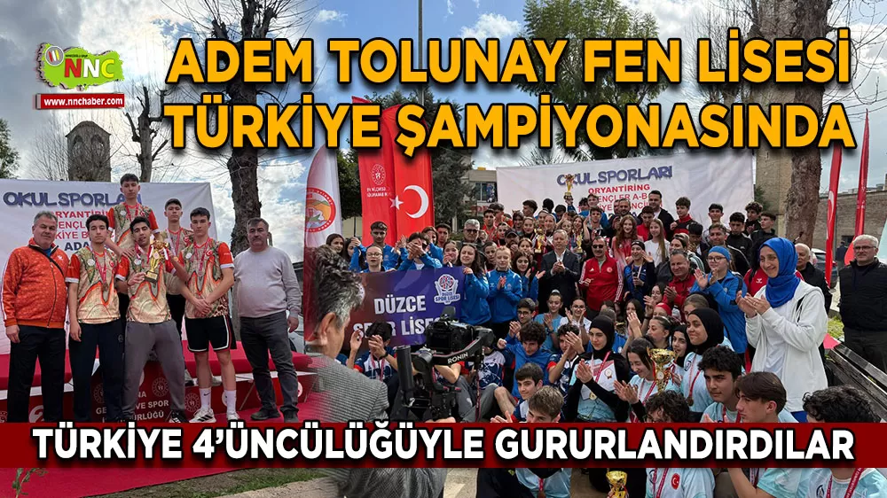 Bucak Adem Tolunay Fen Lisesi Oryantiring Türkiye Şampiyonası'nda Dördüncü Oldu