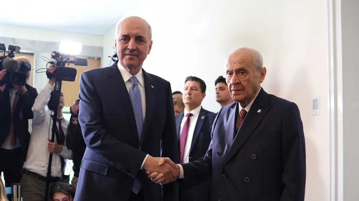 TBMM Başkanı Numan Kurtulmuş MHP lideri Devlet Bahçeli ile görüştü