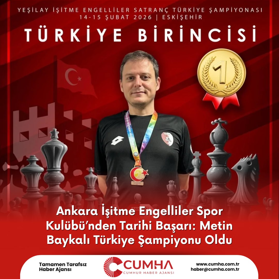 Ankara İşitme Engelliler Spor Kulübü'nden Tarihi Başarı: Metin Baykalı Türkiye Şampiyonu Oldu